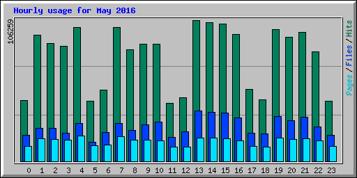 Hourly usage for May 2016