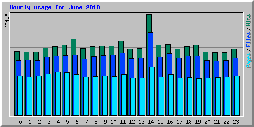Hourly usage for June 2018