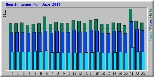 Hourly usage for July 2018