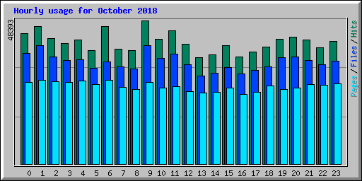 Hourly usage for October 2018