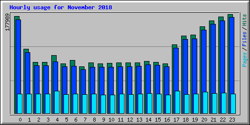 Hourly usage for November 2018