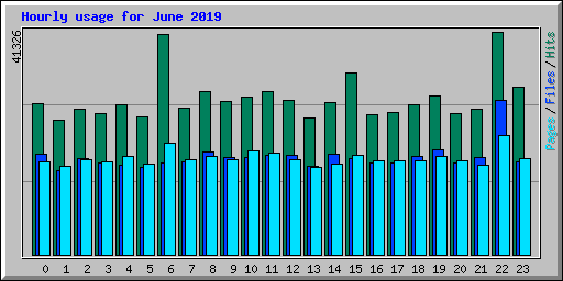 Hourly usage for June 2019