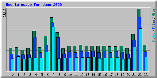 Hourly usage for June 2020