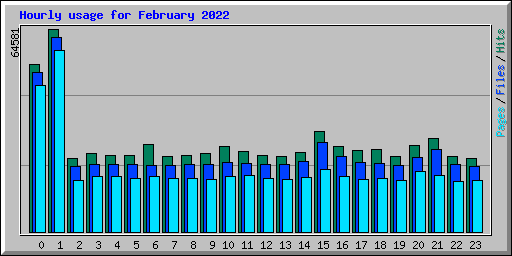Hourly usage for February 2022