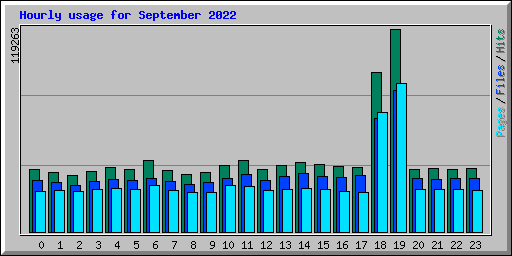 Hourly usage for September 2022