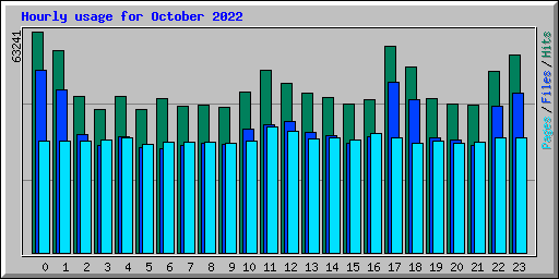 Hourly usage for October 2022