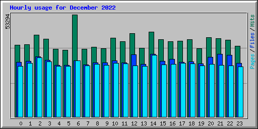 Hourly usage for December 2022