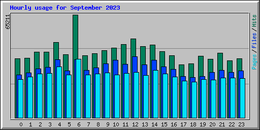Hourly usage for September 2023
