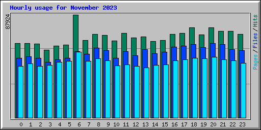 Hourly usage for November 2023