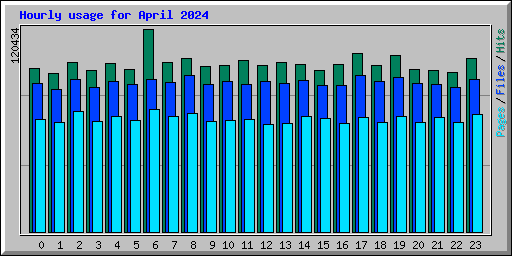 Hourly usage for April 2024