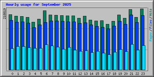 Hourly usage for September 2025