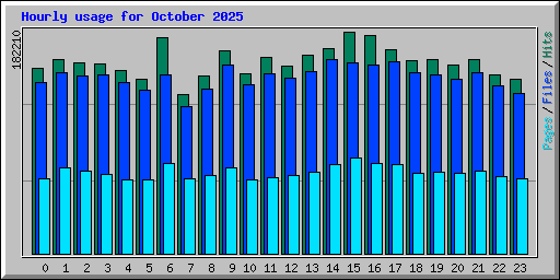 Hourly usage for October 2025
