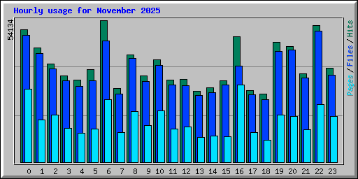 Hourly usage for November 2025